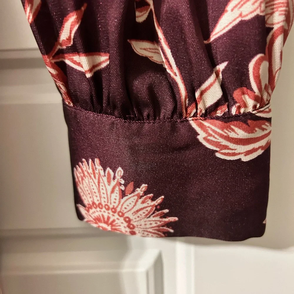 Ann Taylor Burgundy Floral Dress - Picture 5 of 6